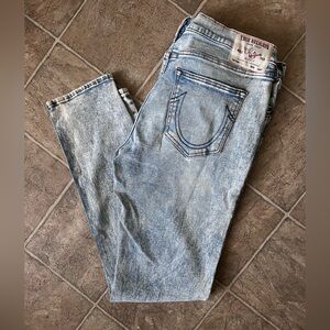 True Religion Rocco Relaxed Skinny Light Blue Jeans